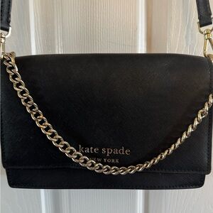 Kate Spade black crossbody purse with chain
